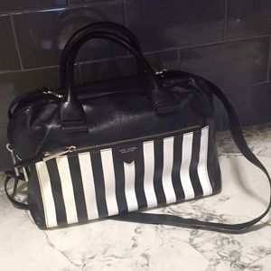 Black and White Striped Marc Jacobs Handbag