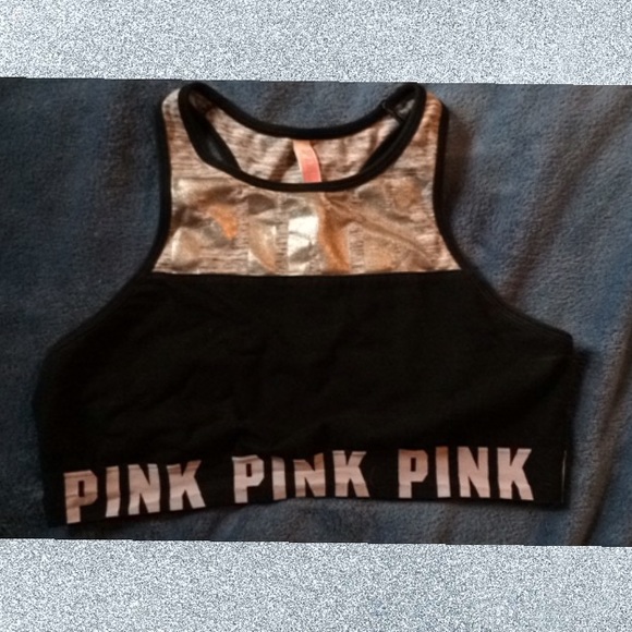Metallic VS Pink Sports Bra