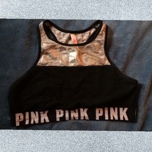 Metallic VS Pink Sports Bra