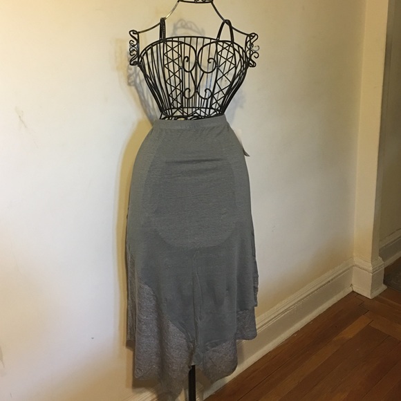 NEW Eileen Fisher Sample Midi Skirt Light Gray - Picture 1 of 2