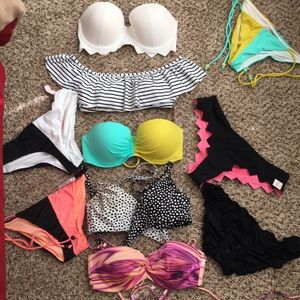 VICTORIA SECRET black zig zag bottoms