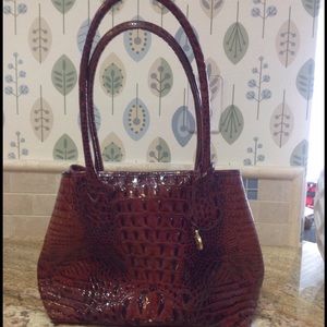 Brahmin shoulder bag, patent pecan