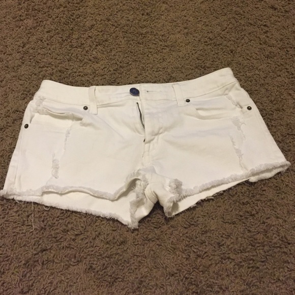 VS white Jean boyfriend shorts