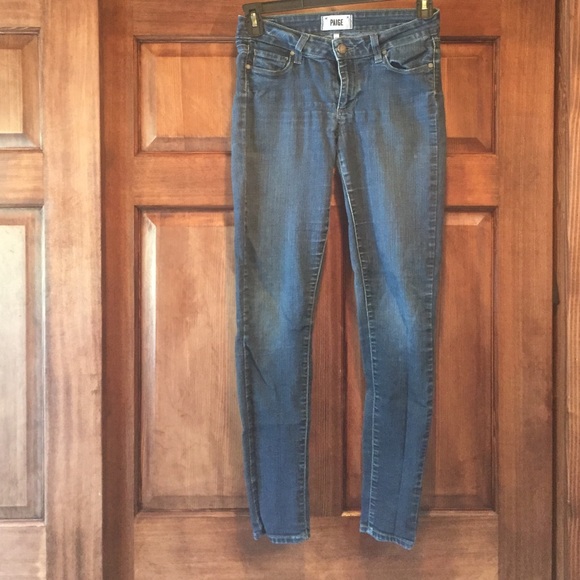 Paige medium wash denim skinny jeans - Picture 1 of 4