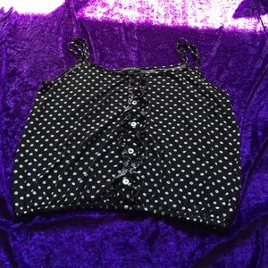 Cute black and white polka dot tank top