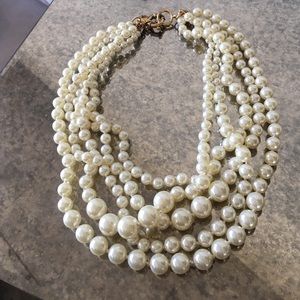 J Crew Twisted Pearl Necklace