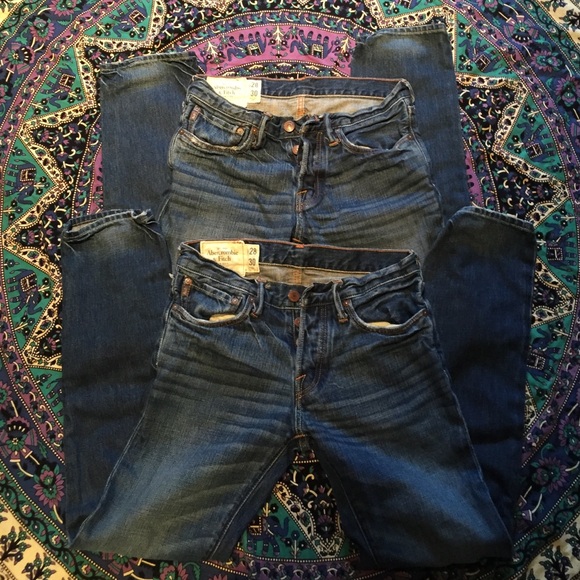 Abercrombie men's/boys jeans 28x30 2 pair