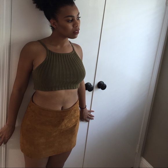 Suede Mini Skirt