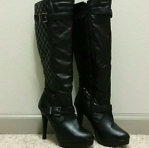 Black Forever Knee High Boots