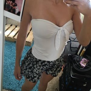 White strapless shirt!