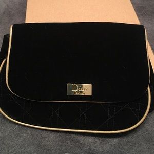 Black velvet Dior bag