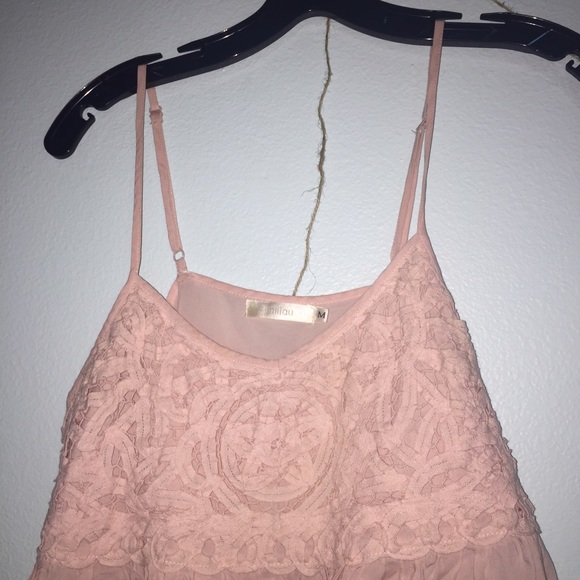 LF/Millau Light Pink Spaghetti Strapped Top - Picture 2 of 3