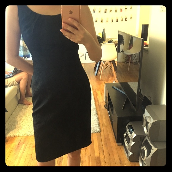 banana republic black dress