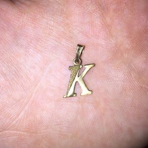 10k gold K charm