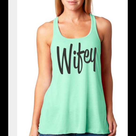 Tops - Wifey Mint Tank Top