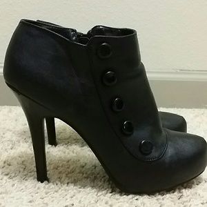 Madeline Stuart Black Side Button Booties