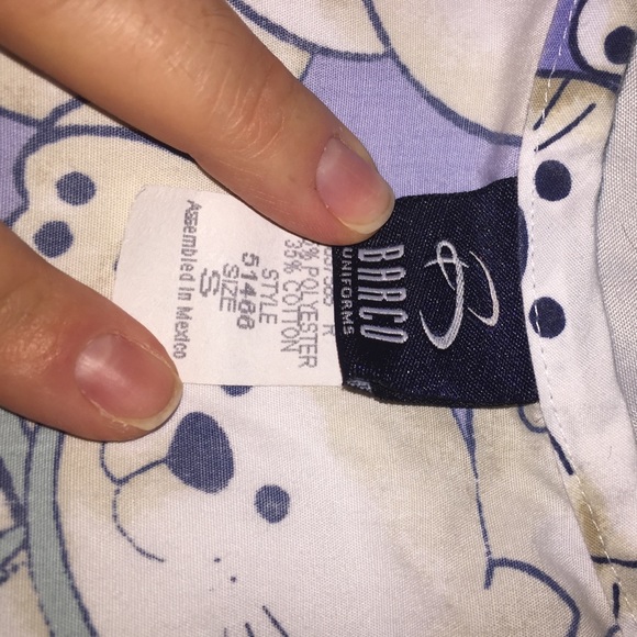 Kitty cat pullover scrub top - Picture 3 of 3