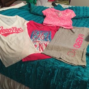 Aeropostale v-neck tshirts.