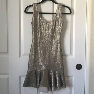 NWT bebe gold sequined dress