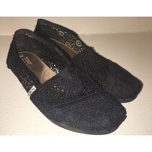 Black Floral Toms