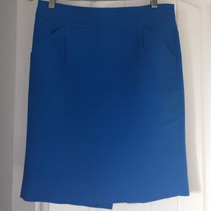 Blue J Crew pencil skirt