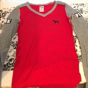 VS/PINK red longsleeve shirt! Condition 9.9