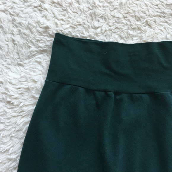 American Apparel Hunter Green Knit Pencil Skirt