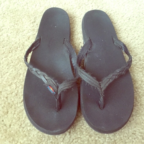 Black rainbow sandals