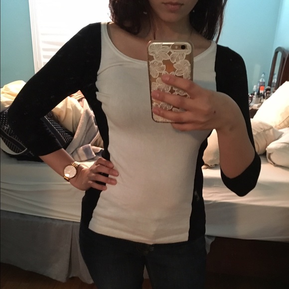 EXPRESS black and white pullover sweater