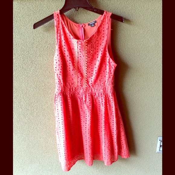 Orange crochet dress