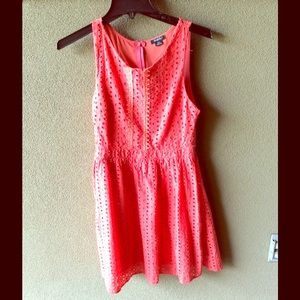 Orange crochet dress