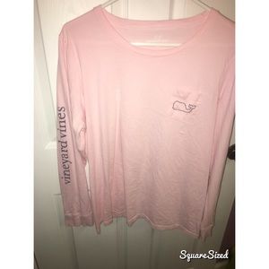 Pink vineyard vines long sleeve tshirt