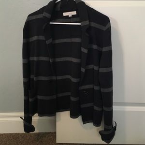Navy and Gray striped blazer