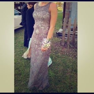 GORGEOUS grey prom, formal, bridesmaid dress