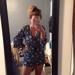 Navy blue romper