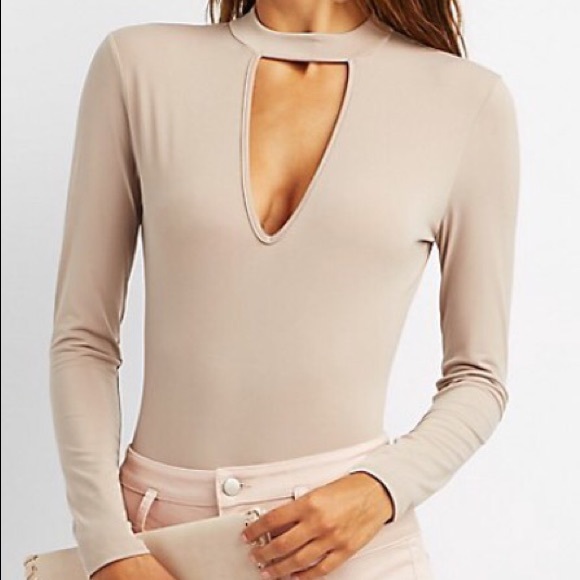 Cut Out Mock Neck Bodysuit S