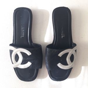 CHANEL Leather Slippers
