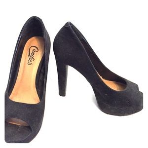 Black Open Toed Heels