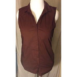 Everlane sleeveless button up shirt 100% cotton