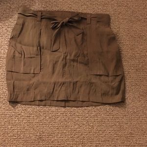 Olive green bucket skirt