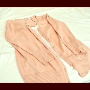 Modcloth Charter School cardigan in Rose Pink