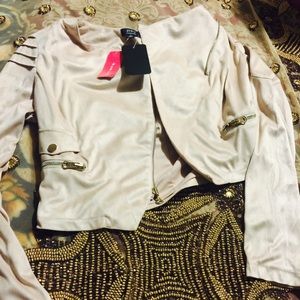 privy faux suede jacket