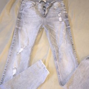 Grey Denim Skinny Jeans