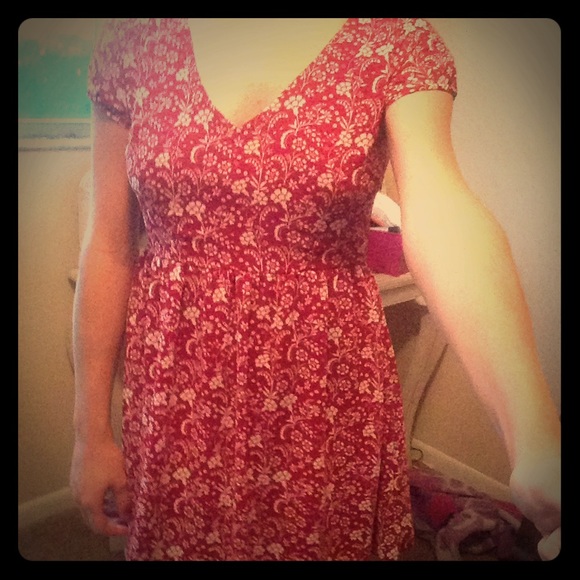 Red casual dress