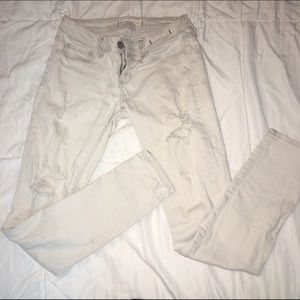 PacSun White Ripped Jeans