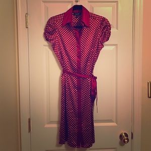 Bebe Wine Colored Silk Dress