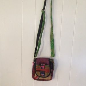 Awesome recycled  burlap purse.