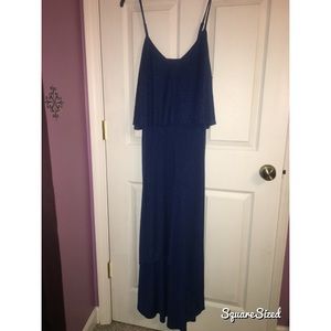 Blue high low dress