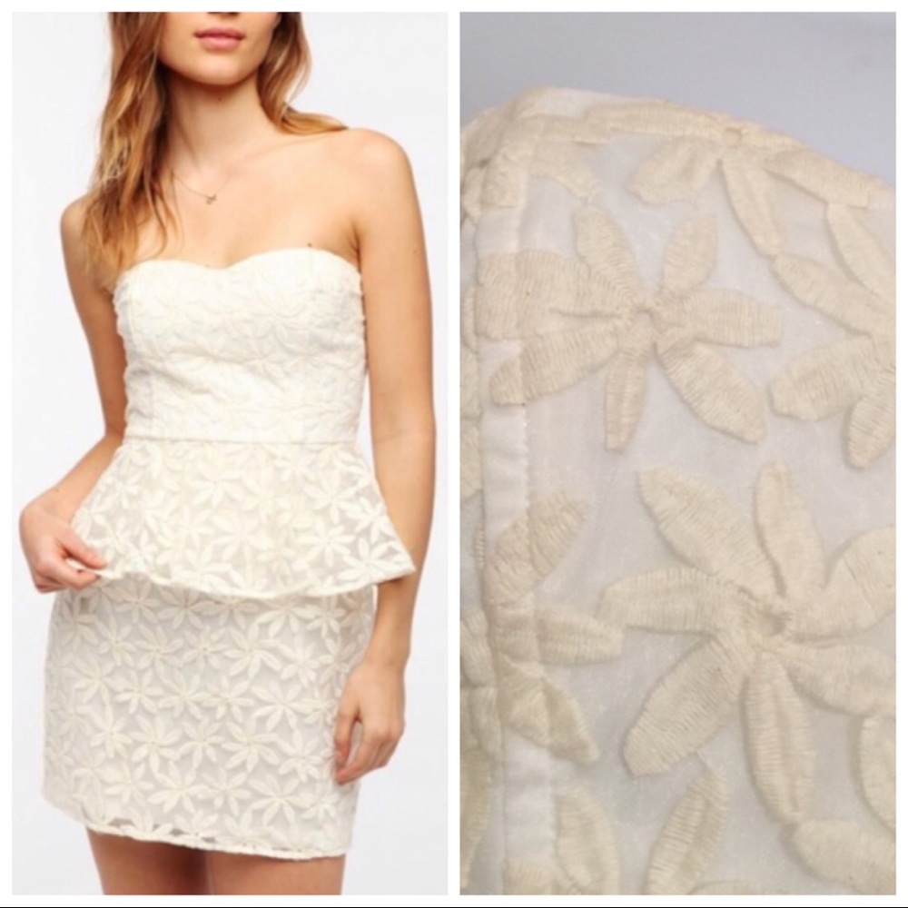 UO Lace Peplum Dress