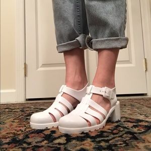 White Jelly Shoes